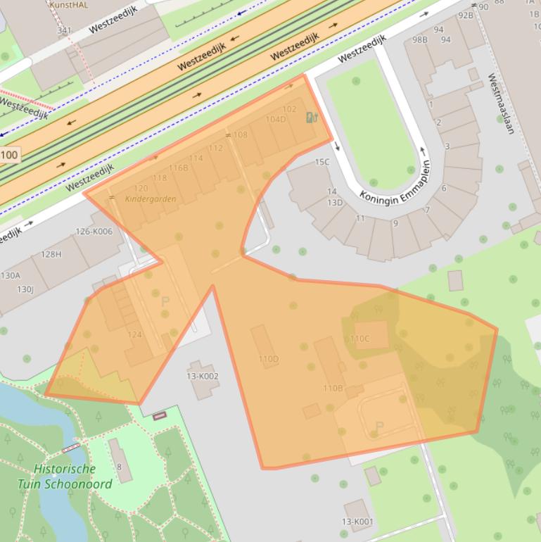 Kaart van postcodegebied 3016AH.