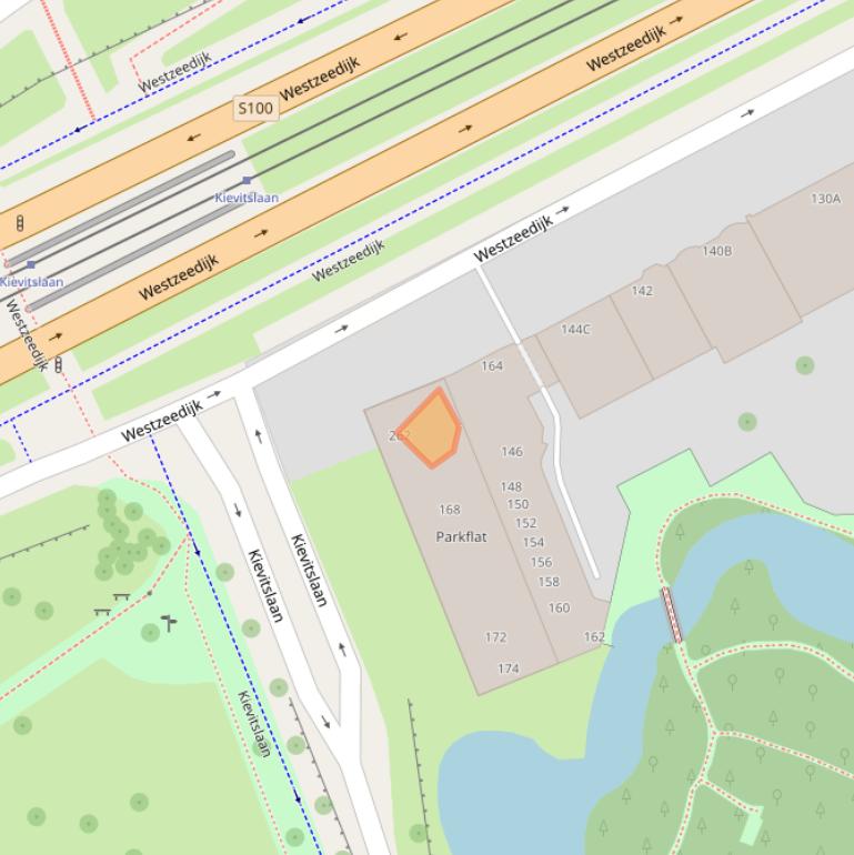 Kaart van postcodegebied 3016AM.