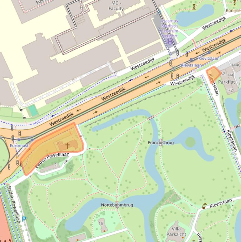 Kaart van postcodegebied 3016AP.