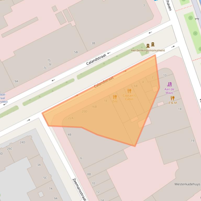 Kaart van postcodegebied 3016CB.