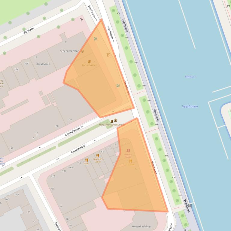 Kaart van postcodegebied 3016CJ.