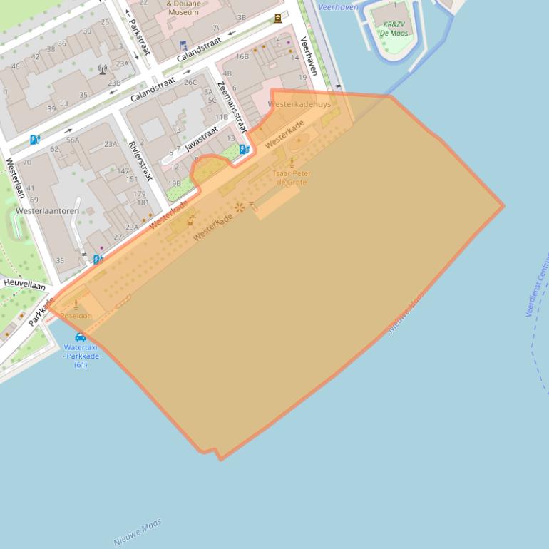 Kaart van postcodegebied 3016CL.