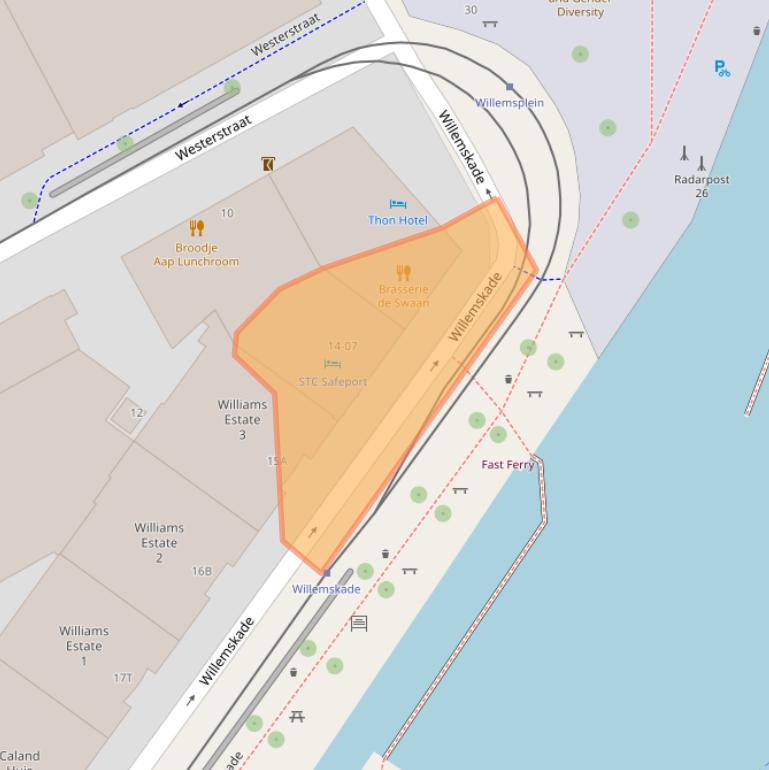 Kaart van postcodegebied 3016DK.