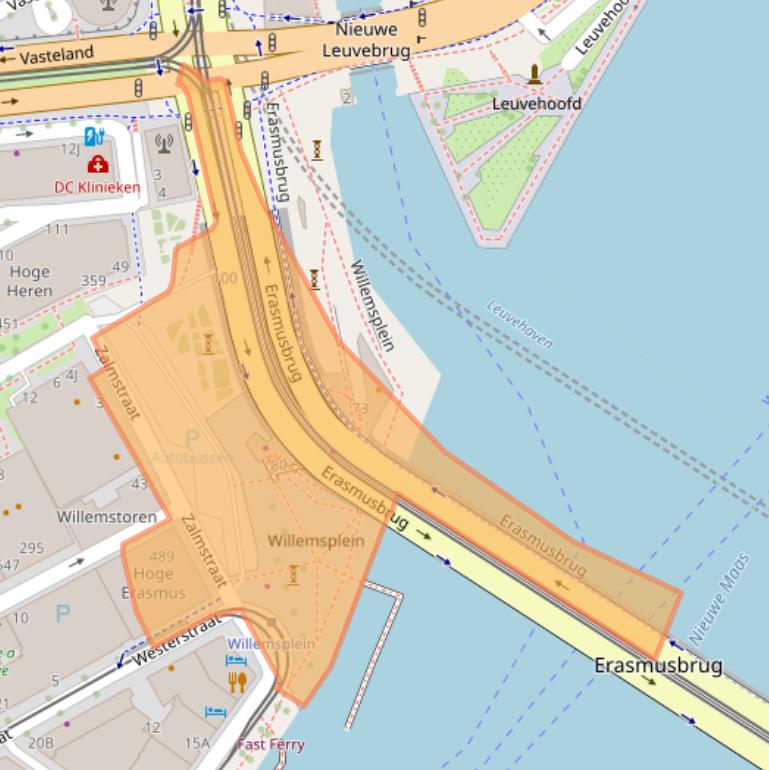 Kaart van postcodegebied 3016DR.