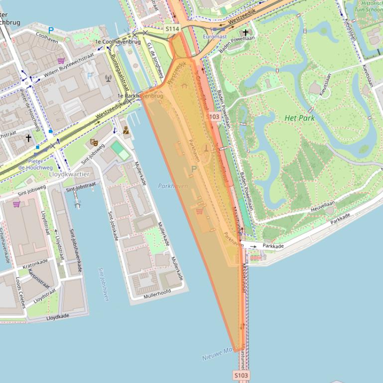 Kaart van postcodegebied 3016GM.