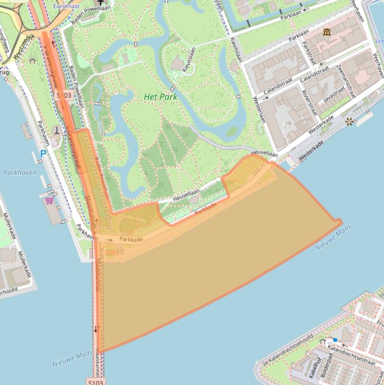 Kaart van postcodegebied 3016GN.