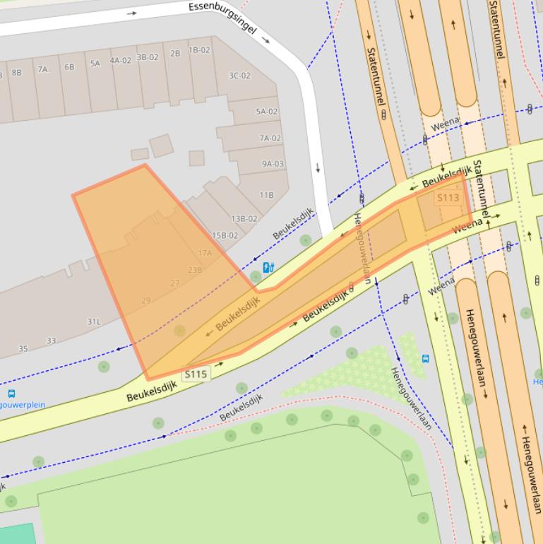Kaart van postcodegebied 3021AB.