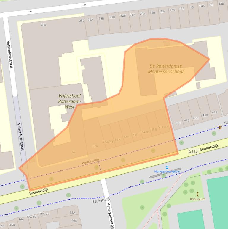 Kaart van postcodegebied 3021AD.