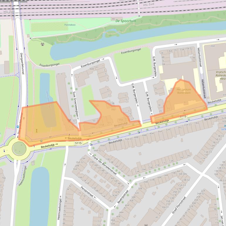 Kaart van postcodegebied 3021AE.