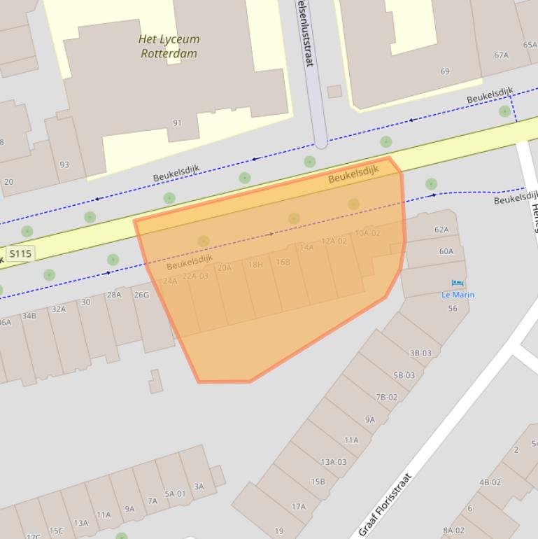 Kaart van postcodegebied 3021AG.