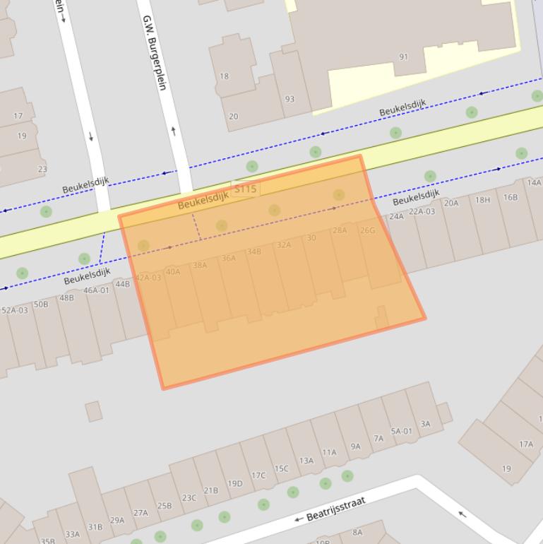 Kaart van postcodegebied 3021AH.