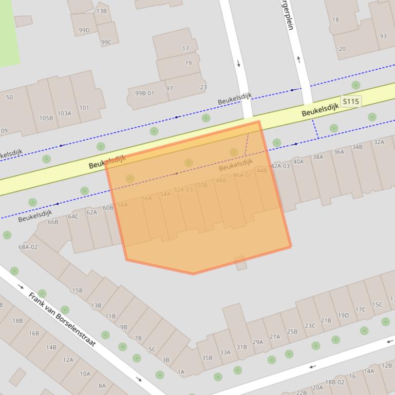 Kaart van postcodegebied 3021AJ.