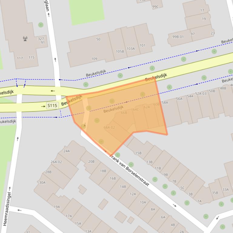 Kaart van postcodegebied 3021AK.