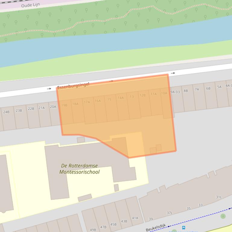 Kaart van postcodegebied 3021AM.