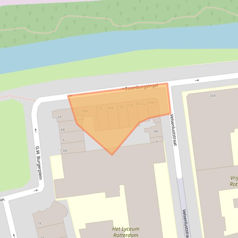 Kaart van postcodegebied 3021AP.