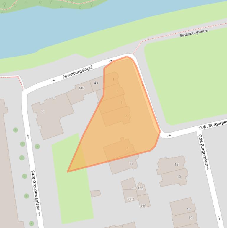 Kaart van postcodegebied 3021AS.