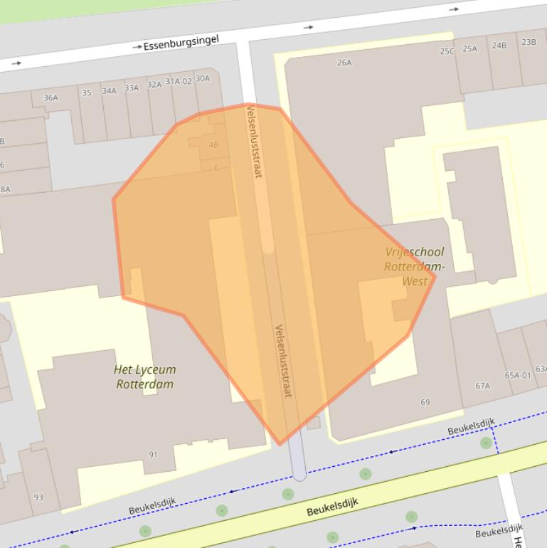 Kaart van postcodegebied 3021AW.