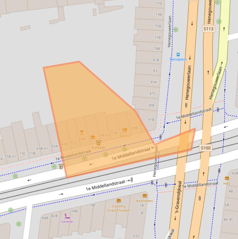 Kaart van postcodegebied 3021BA.