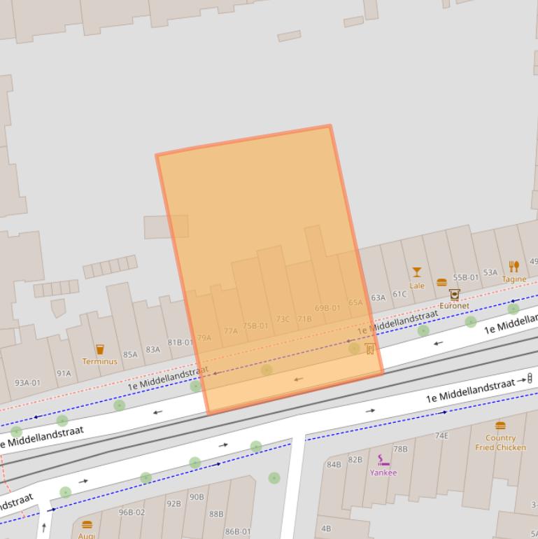 Kaart van postcodegebied 3021BB.