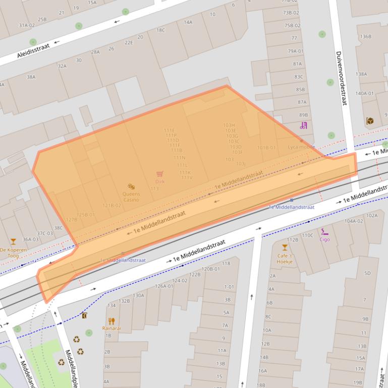 Kaart van postcodegebied 3021BD.