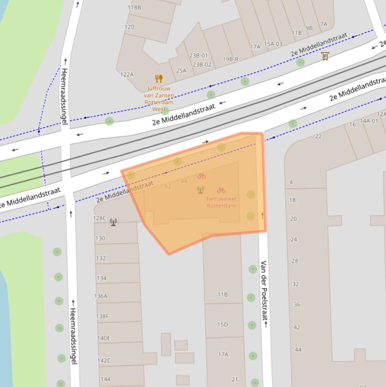 Kaart van postcodegebied 3021BP.