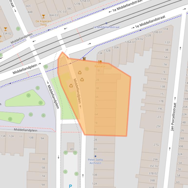 Kaart van postcodegebied 3021BR.