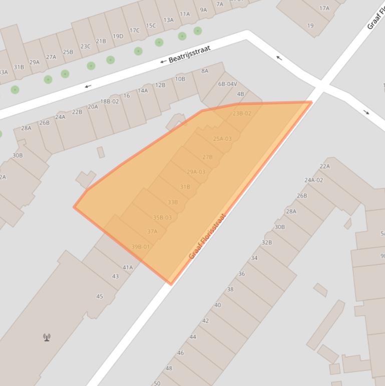 Kaart van postcodegebied 3021CB.