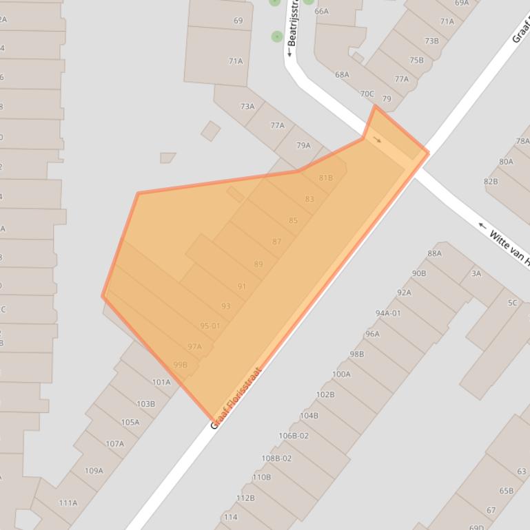 Kaart van postcodegebied 3021CD.