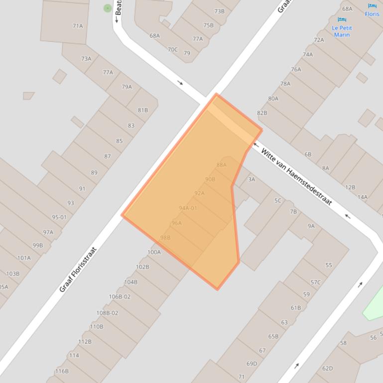 Kaart van postcodegebied 3021CL.