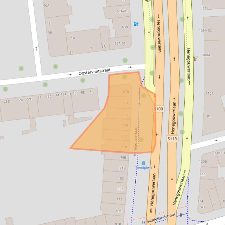 Kaart van postcodegebied 3021CT.