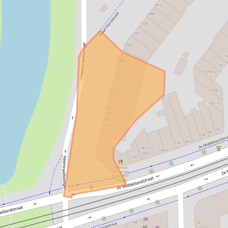Kaart van postcodegebied 3021DH.