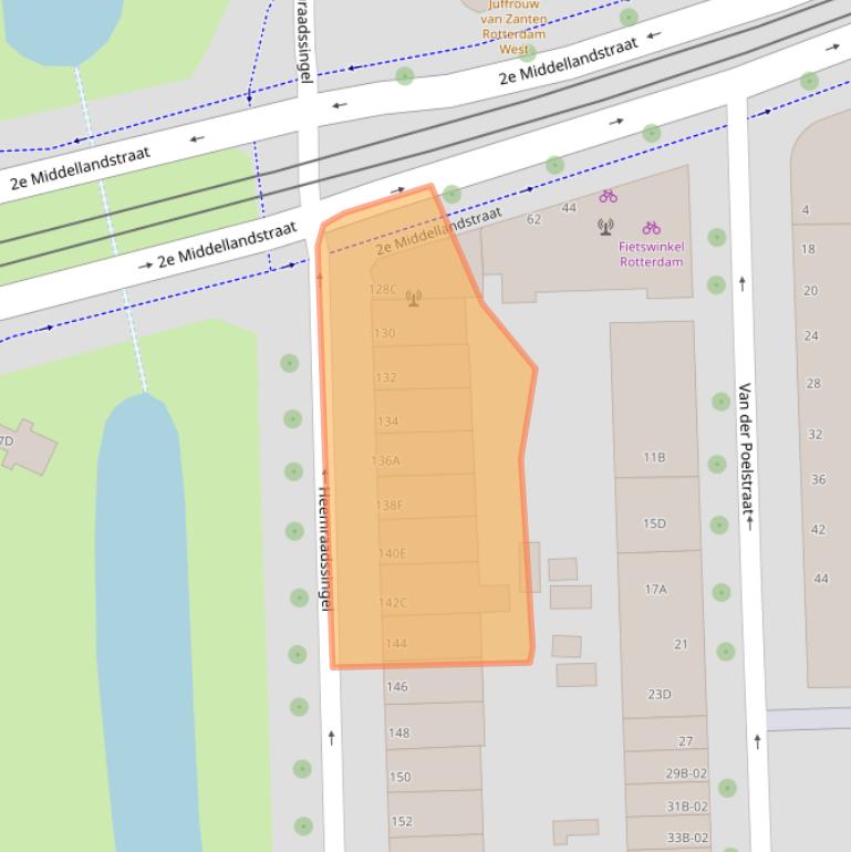 Kaart van postcodegebied 3021DJ.