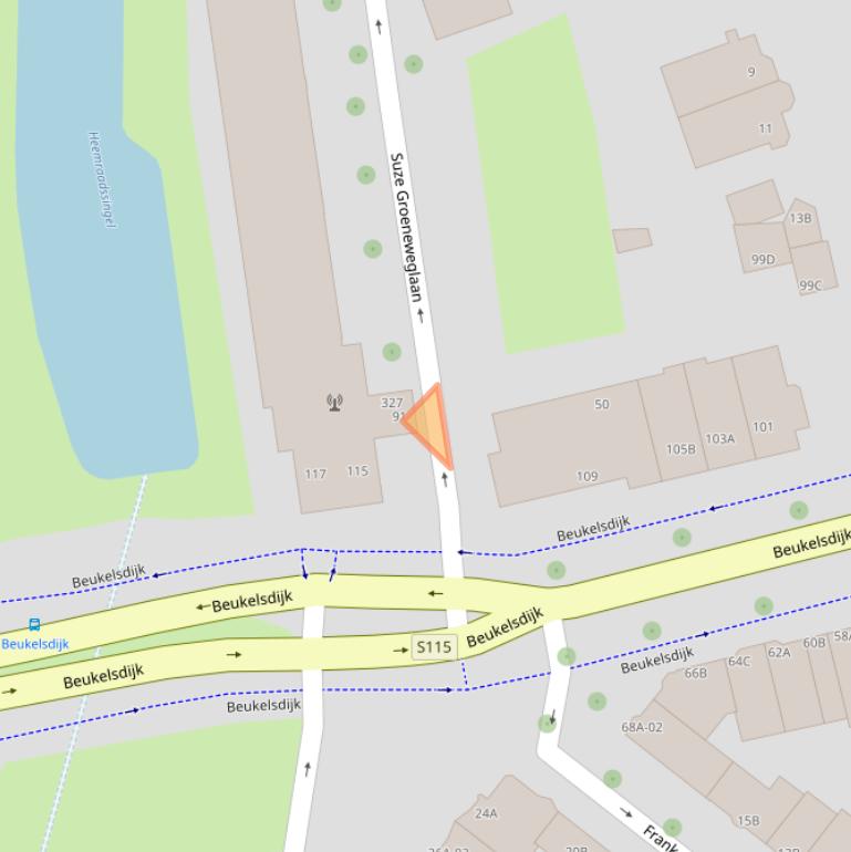 Kaart van postcodegebied 3021DT.