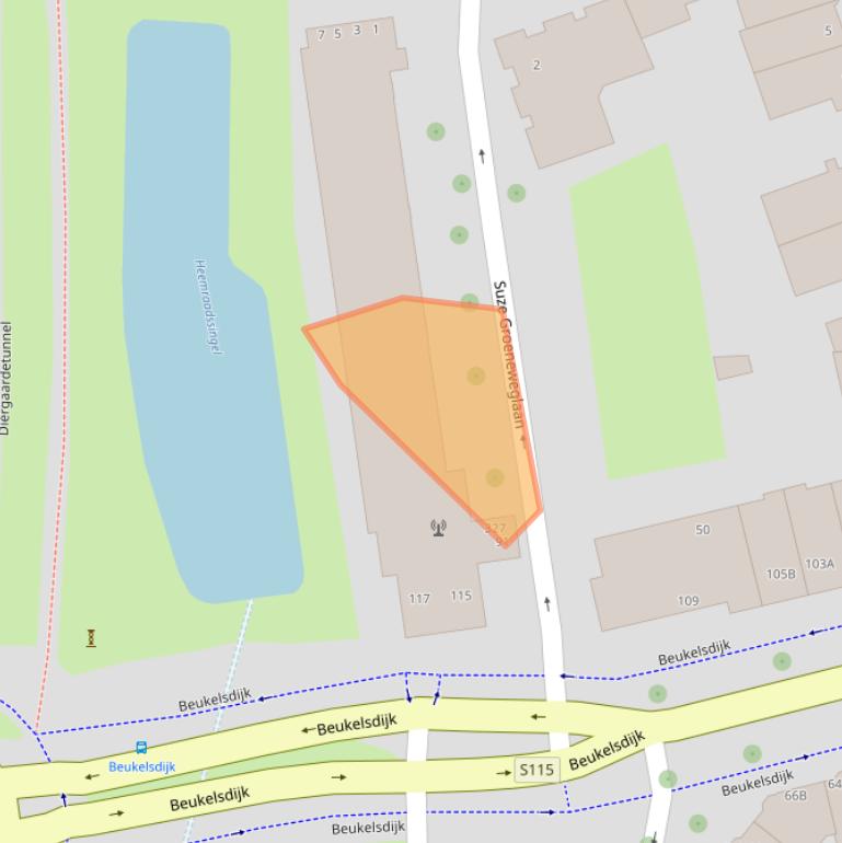 Kaart van postcodegebied 3021DW.