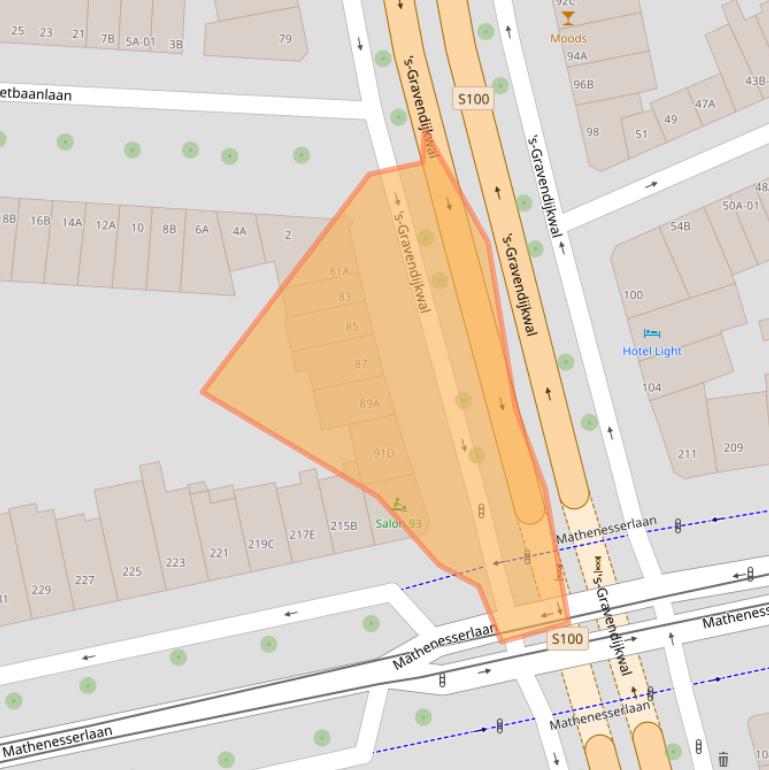 Kaart van postcodegebied 3021EG.