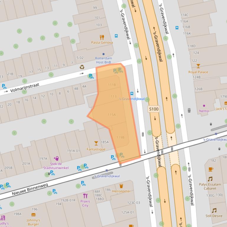 Kaart van postcodegebied 3021EJ.