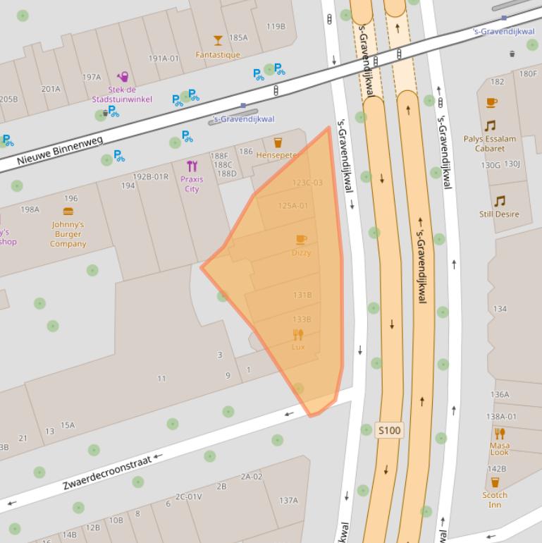 Kaart van postcodegebied 3021EK.