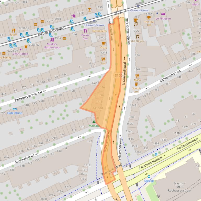Kaart van postcodegebied 3021EL.