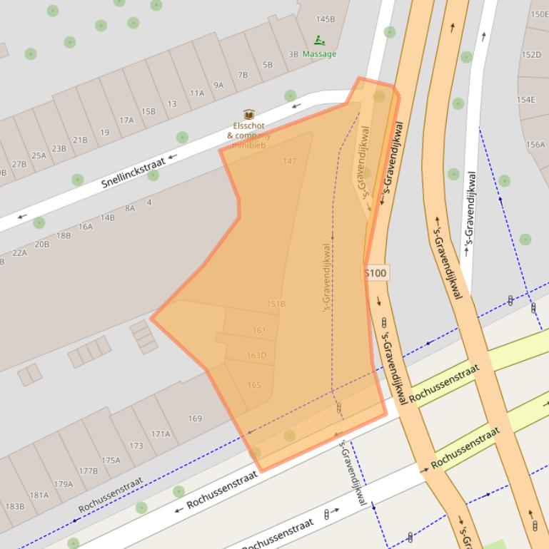 Kaart van postcodegebied 3021EM.