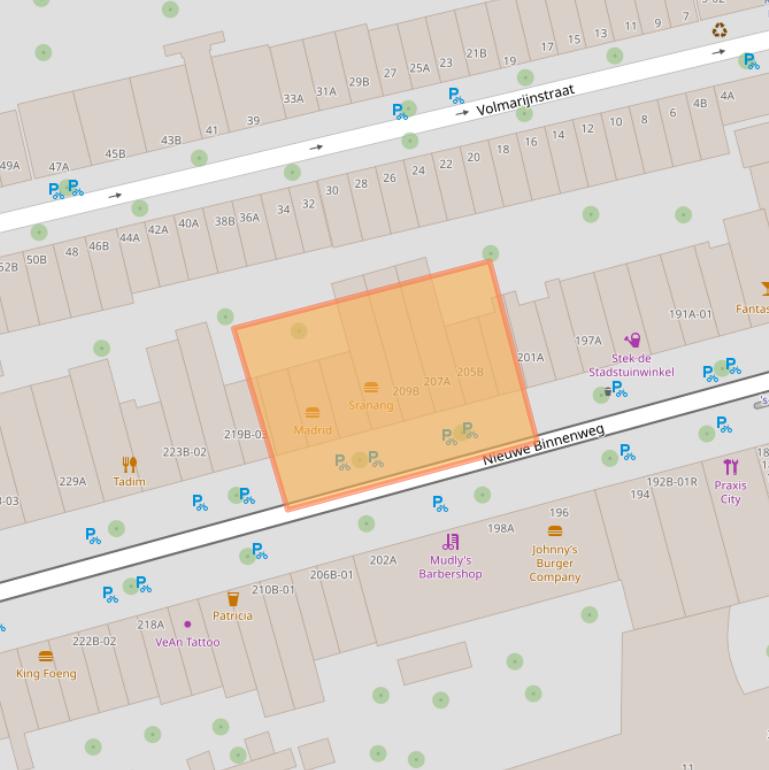 Kaart van postcodegebied 3021GB.