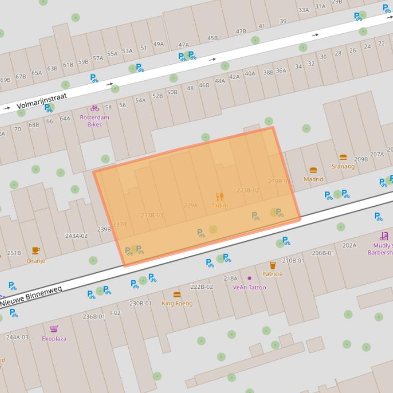 Kaart van postcodegebied 3021GC.