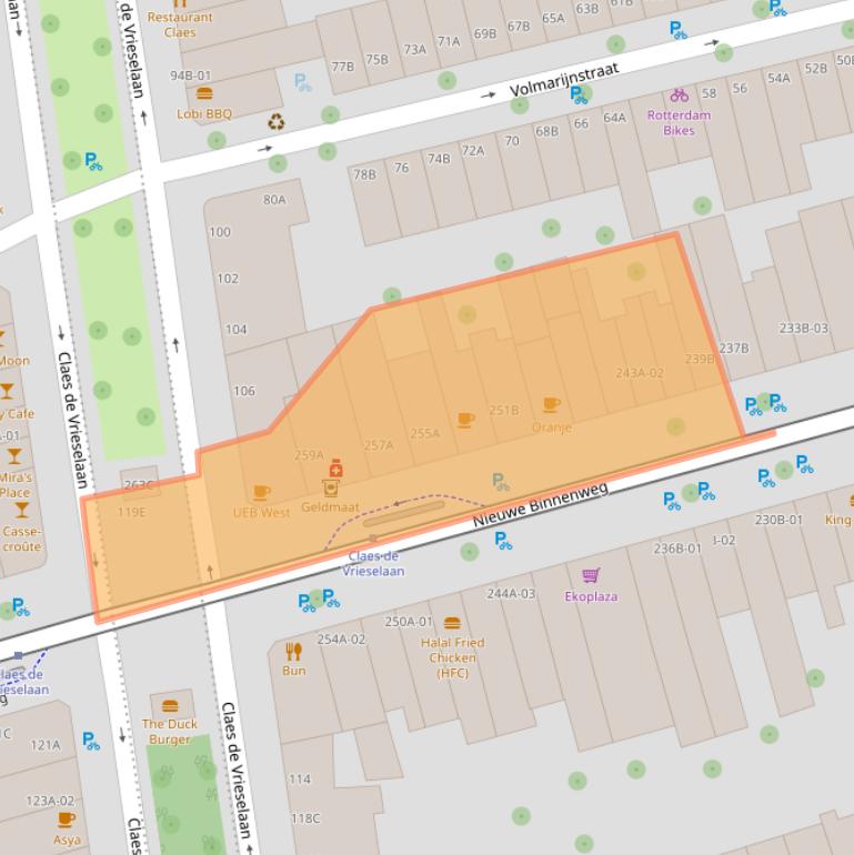Kaart van postcodegebied 3021GD.