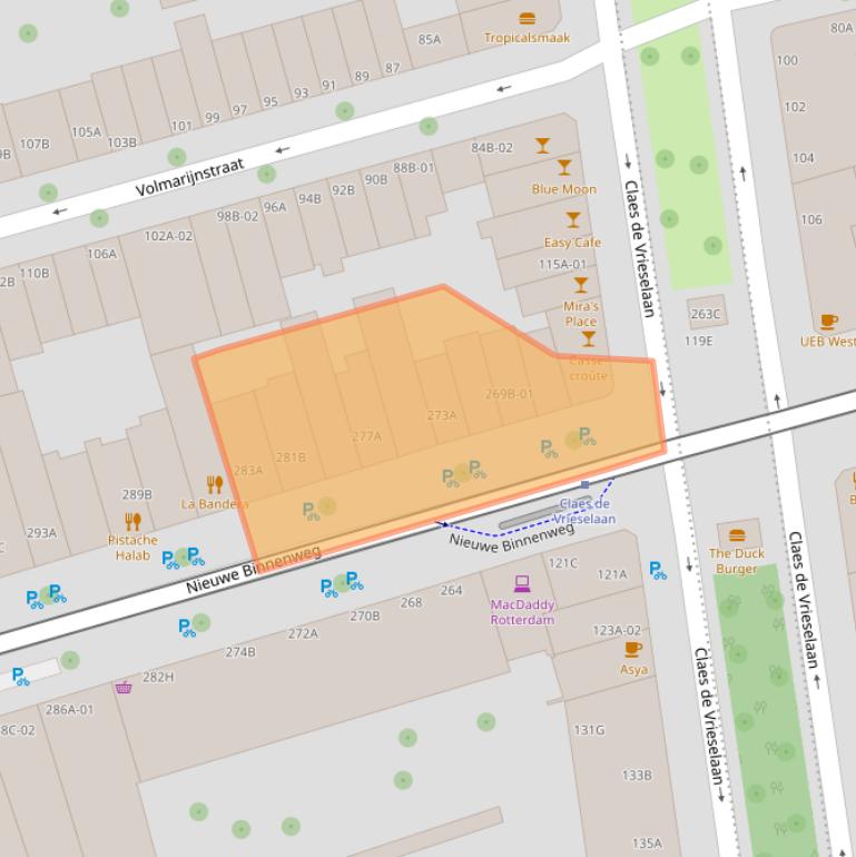 Kaart van postcodegebied 3021GE.
