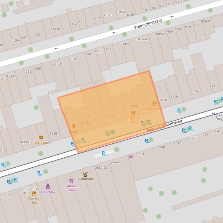 Kaart van postcodegebied 3021GG.