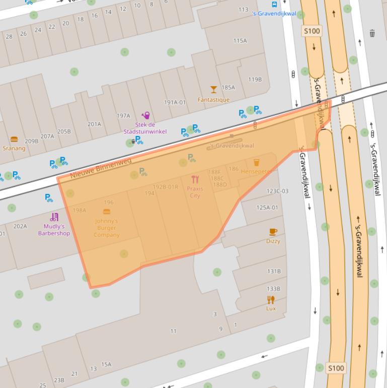 Kaart van postcodegebied 3021GK.