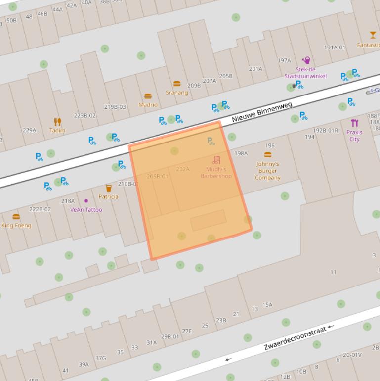 Kaart van postcodegebied 3021GL.