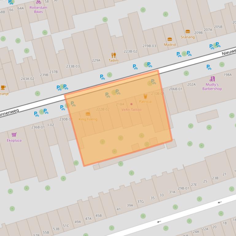 Kaart van postcodegebied 3021GM.