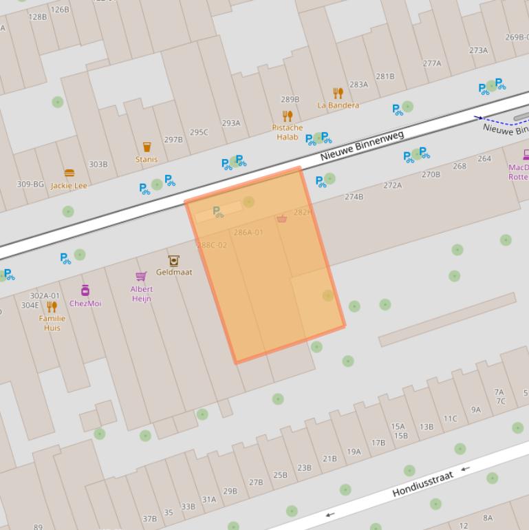 Kaart van postcodegebied 3021GS.