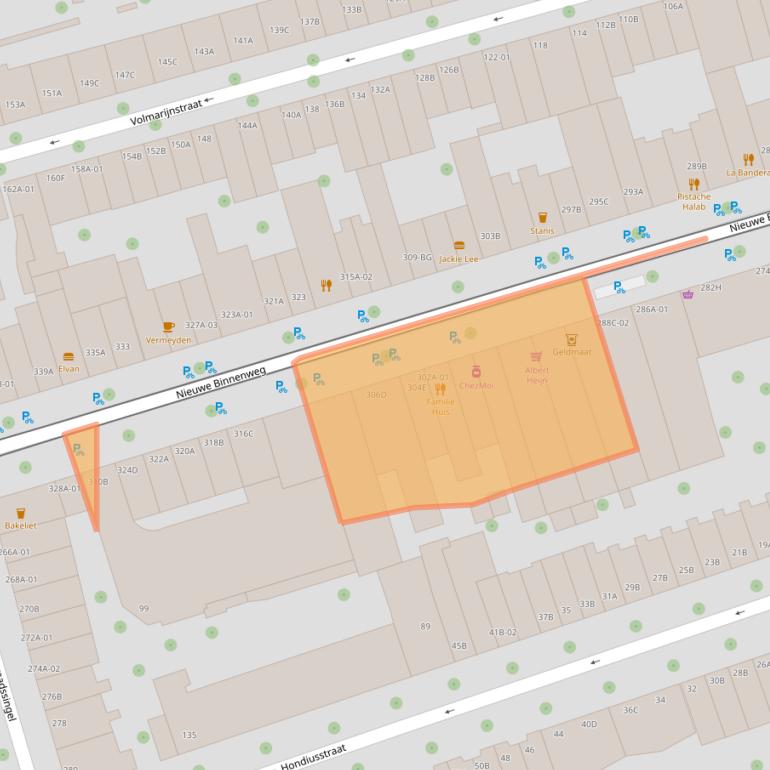 Kaart van postcodegebied 3021GT.
