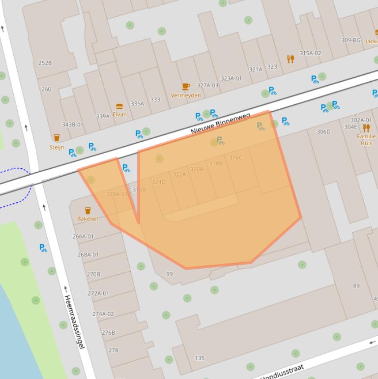 Kaart van postcodegebied 3021GV.